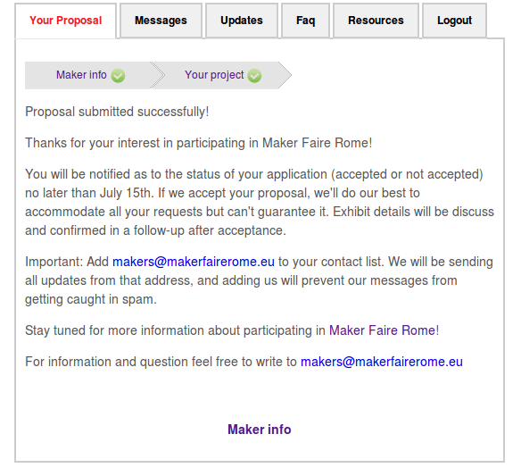makerfaire proposal submitted